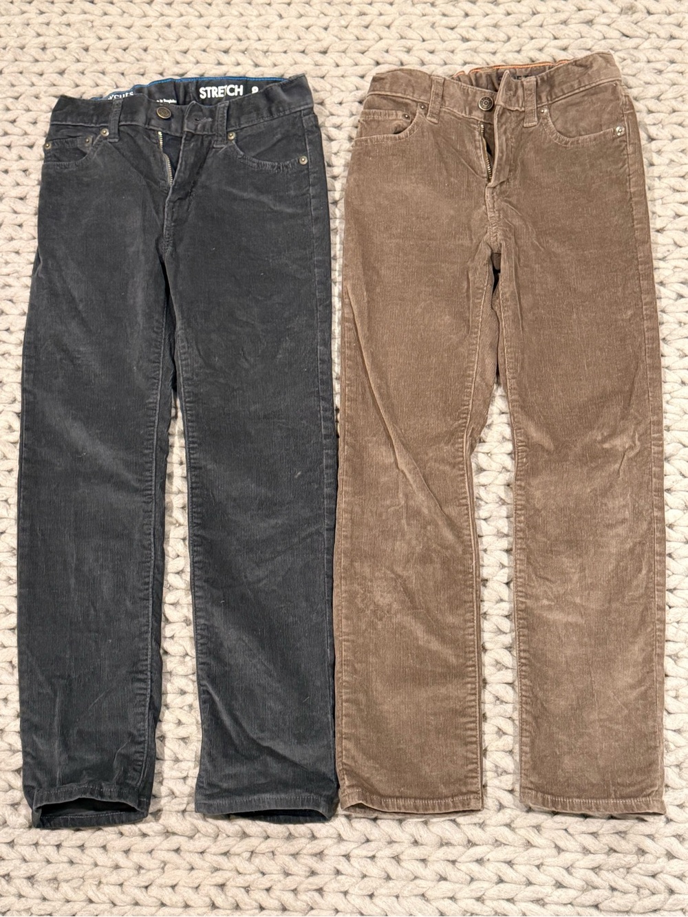 Boys Crewcuts Stretch Corduroy Pants - Black and Brown